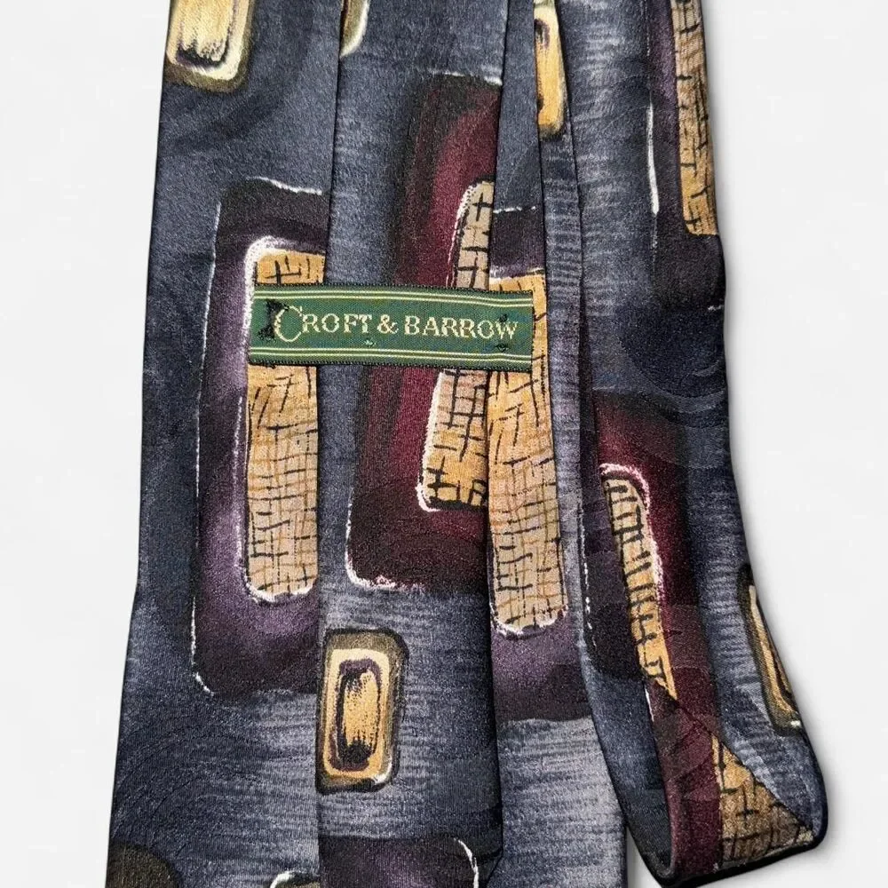 Vintage 90s Croft & Barrow Abstract Neck Tie